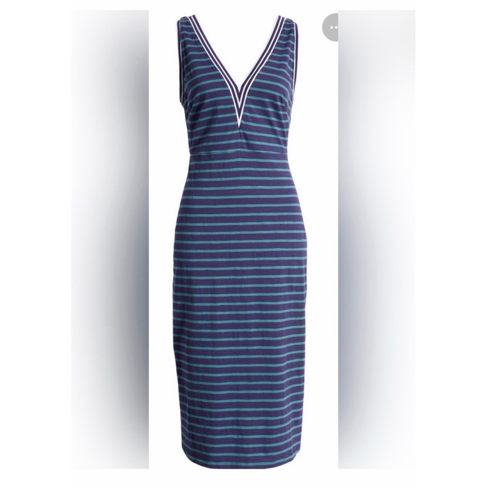 tommy bahama knit dress Women's Jovanna Stripe Midi - Island Navy Earthy Khadi